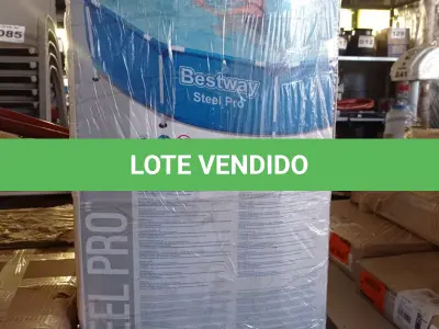 LOTE 259 - 01 - PISCINA ESTRUTURAL REDONDA BESTWAY 56681  6473 LITROS DE 3.66M AZUL (NO ESTADO, NÃO SABEMOS SE FUNCIONA. LEILÃO NÃO TEM GARANTIA E NEM DEVOLUÇÃO, SUJEITO A POSSÍVEIS AVARIAS VISÍVEIS/OCULTAS E/OU AUSÊNCIA DE COMPONENTES)