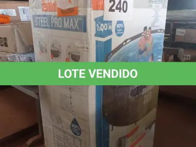 LOTE 240 - 01 - PISCINA DELUXE 9.150 LITROS - BESTWAY (NO ESTADO, NÃO SABEMOS SE FUNCIONA. LEILÃO NÃO TEM GARANTIA E NEM DEVOLUÇÃO, SUJEITO A POSSÍVEIS AVARIAS VISÍVEIS/OCULTAS E/OU AUSÊNCIA DE COMPONENTES)