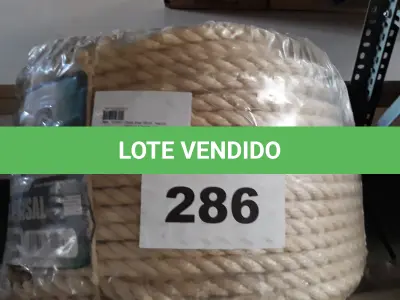 LOTE 286 - 220 METROS CORDA SISAL 18MM (NO ESTADO, NÃO SABEMOS SE FUNCIONA. LEILÃO NÃO TEM GARANTIA E NEM DEVOLUÇÃO, SUJEITO A POSSÍVEIS AVARIAS VISÍVEIS/OCULTAS E/OU AUSÊNCIA DE COMPONENTES)