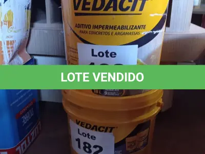 LOTE 182 - 03 - VEDACIT 18 LITROS VEDACIT (NO ESTADO, NÃO SABEMOS SE FUNCIONA. LEILÃO NÃO TEM GARANTIA E NEM DEVOLUÇÃO, SUJEITO A POSSÍVEIS AVARIAS VISÍVEIS/OCULTAS E/OU AUSÊNCIA DE COMPONENTES)