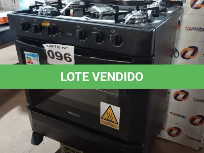 LOTE 096 - 01 - FOGÃO DE PISO SUGGAR COOK 5 QUEIMADORES PRETO BIVOLT (NO ESTADO, NÃO SABEMOS SE FUNCIONA. LEILÃO NÃO TEM GARANTIA E NEM DEVOLUÇÃO, SUJEITO A POSSÍVEIS AVARIAS VISÍVEIS/OCULTAS E/OU AUSÊNCIA DE COMPONENTES)