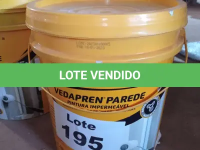 LOTE 195 - 01 - TINTA IMPERMEÁVEL VEDAPREN PAREDE 18KG - VEDACIT (NO ESTADO, NÃO SABEMOS SE FUNCIONA. LEILÃO NÃO TEM GARANTIA E NEM DEVOLUÇÃO, SUJEITO A POSSÍVEIS AVARIAS VISÍVEIS/OCULTAS E/OU AUSÊNCIA DE COMPONENTES)