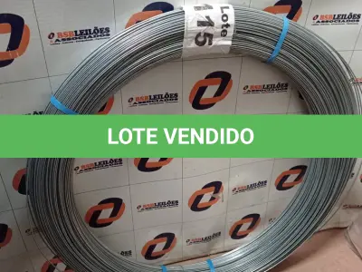 LOTE 115 - 01 - ARAME GERDAU PARA CERCA OVALADO 15 X 17 MM 1000 METROS (NO ESTADO, NÃO SABEMOS SE FUNCIONA. LEILÃO NÃO TEM GARANTIA E NEM DEVOLUÇÃO, SUJEITO A POSSÍVEIS AVARIAS VISÍVEIS/OCULTAS E/OU AUSÊNCIA DE COMPONENTES)