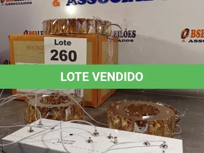 LOTE 260 - 01 - PENDENTE TOKYO RINGS 3 AROS 20W 4000K REDONDO BRONZEARTE (NO ESTADO, NÃO SABEMOS SE FUNCIONA. LEILÃO NÃO TEM GARANTIA E NEM DEVOLUÇÃO, SUJEITO A POSSÍVEIS AVARIAS VISÍVEIS/OCULTAS E/OU AUSÊNCIA DE COMPONENTES)