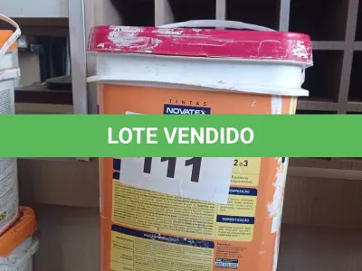 LOTE 111 - 02- LATAS DE TINTAS (NO ESTADO, NÃO SABEMOS SE FUNCIONA. LEILÃO NÃO TEM GARANTIA E NEM DEVOLUÇÃO, SUJEITO A POSSÍVEIS AVARIAS VISÍVEIS/OCULTAS E/OU AUSÊNCIA DE COMPONENTES)