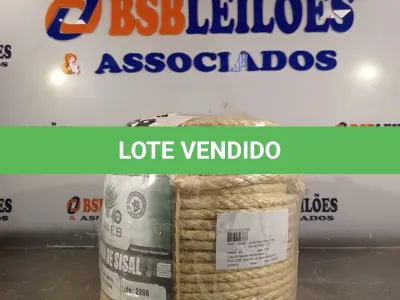 LOTE 288 - 140 METROS CORDA SISAL 10MM (NO ESTADO, NÃO SABEMOS SE FUNCIONA. LEILÃO NÃO TEM GARANTIA E NEM DEVOLUÇÃO, SUJEITO A POSSÍVEIS AVARIAS VISÍVEIS/OCULTAS E/OU AUSÊNCIA DE COMPONENTES)