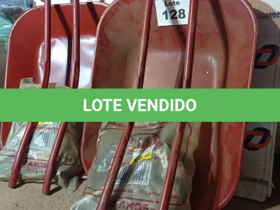 LOTE 128 - 02 - CARRINHOS DE MÃO (NO ESTADO, NÃO SABEMOS SE FUNCIONA. LEILÃO NÃO TEM GARANTIA E NEM DEVOLUÇÃO, SUJEITO A POSSÍVEIS AVARIAS VISÍVEIS/OCULTAS E/OU AUSÊNCIA DE COMPONENTES)