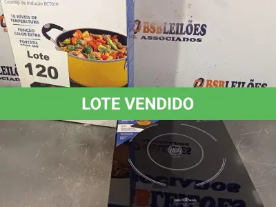LOTE 120 - 01 - COOKTOP DE INDUÇÃO BRITÂNIA BCT01P VIDRO CERÂMICO PRETO (NO ESTADO, NÃO SABEMOS SE FUNCIONA. LEILÃO NÃO TEM GARANTIA E NEM DEVOLUÇÃO, SUJEITO A POSSÍVEIS AVARIAS VISÍVEIS/OCULTAS E/OU AUSÊNCIA DE COMPONENTES)