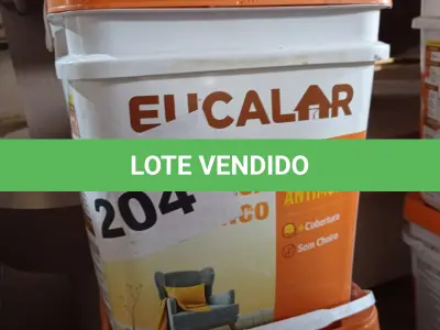 LOTE 204 - 02 - TINTA ACRÍLICA EUCALAR 18 LITROS (NO ESTADO, NÃO SABEMOS SE FUNCIONA. LEILÃO NÃO TEM GARANTIA E NEM DEVOLUÇÃO, SUJEITO A POSSÍVEIS AVARIAS VISÍVEIS/OCULTAS E/OU AUSÊNCIA DE COMPONENTES)