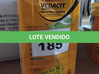 LOTE 185 - 01 - VEDAPREN PAREDE BRANCO LATA 20KG VEDACIT (NO ESTADO, NÃO SABEMOS SE FUNCIONA. LEILÃO NÃO TEM GARANTIA E NEM DEVOLUÇÃO, SUJEITO A POSSÍVEIS AVARIAS VISÍVEIS/OCULTAS E/OU AUSÊNCIA DE COMPONENTES)