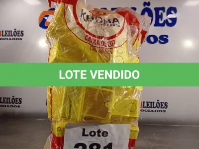 LOTE 281 - 72 - CAIXAS DE LUZ EMBUTIR 4X2 AMARELA KRONA (NO ESTADO, NÃO SABEMOS SE FUNCIONA. LEILÃO NÃO TEM GARANTIA E NEM DEVOLUÇÃO, SUJEITO A POSSÍVEIS AVARIAS VISÍVEIS/OCULTAS E/OU AUSÊNCIA DE COMPONENTES)
