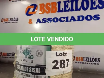 LOTE 287 - 110 METROS CORDA SISAL 12MM (NO ESTADO, NÃO SABEMOS SE FUNCIONA. LEILÃO NÃO TEM GARANTIA E NEM DEVOLUÇÃO, SUJEITO A POSSÍVEIS AVARIAS VISÍVEIS/OCULTAS E/OU AUSÊNCIA DE COMPONENTES)