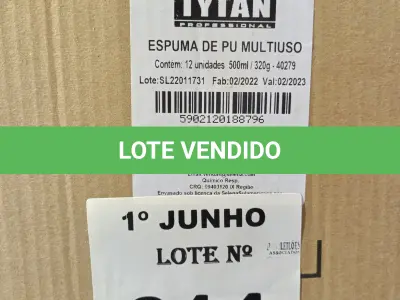 LOTE 014 - 12 TUBOS DE ESPUMA PU MULTIUSO TYTAN. (NO ESTADO, LEILÃO NÃO TEM GARANTIA E NEM DEVOLUÇÃO, SUJEITO A POSSÍVEIS AVARIAS VISÍVEIS/OCULTAS E/OU AUSÊNCIA DE COMPONENTES).