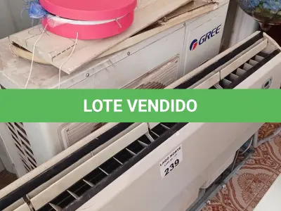 LOTE 239 - 01 AR-CONDICIONADO GREE 36000 BTUS (NO ESTADO, NÃO SABEMOS SE FUNCIONA. LEILÃO NÃO TEM GARANTIA E NEM DEVOLUÇÃO).