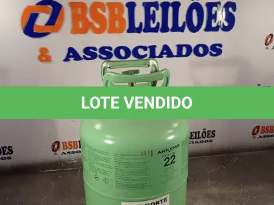 LOTE 198 - 01 BOTIJÃO DE GÁS R22 PARA AR-CONDICIONADOS (NO ESTADO, NÃO SABEMOS SE FUNCIONA. LEILÃO NÃO TEM GARANTIA E NEM DEVOLUÇÃO).