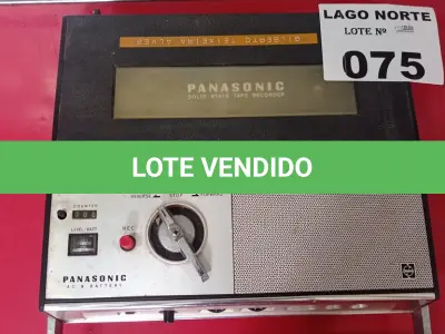 LOTE 075 - 01 GRAVADOR DE ROLO PANASONIC RQ 5015 (NO ESTADO, NÃO SABEMOS SE FUNCIONA. LEILÃO NÃO TEM GARANTIA E NEM DEVOLUÇÃO).