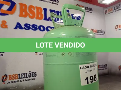 LOTE 198 - 01 BOTIJÃO DE GÁS R22 PARA AR-CONDICIONADOS (NO ESTADO, NÃO SABEMOS SE FUNCIONA. LEILÃO NÃO TEM GARANTIA E NEM DEVOLUÇÃO).