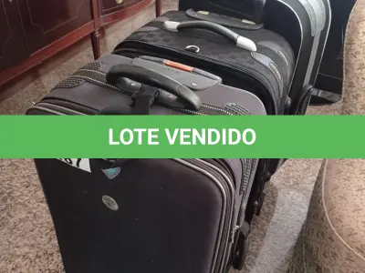 LOTE 187 - 03 MALAS PARA VIAGEM (NO ESTADO, NÃO SABEMOS SE FUNCIONA. LEILÃO NÃO TEM GARANTIA E NEM DEVOLUÇÃO).