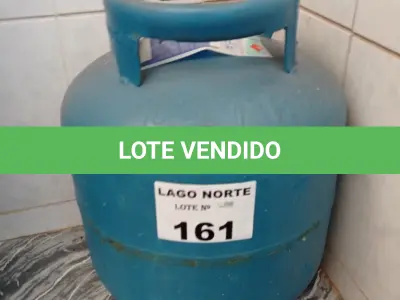 LOTE 161 - 01 BOTIJÃO DE GÁS 13KG VAZIO (NO ESTADO, NÃO SABEMOS SE FUNCIONA. LEILÃO NÃO TEM GARANTIA E NEM DEVOLUÇÃO).
