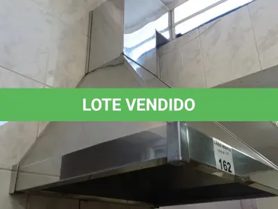 LOTE 162 - 01 COIFA EM INOX (NO ESTADO, NÃO SABEMOS SE FUNCIONA. LEILÃO NÃO TEM GARANTIA E NEM DEVOLUÇÃO).