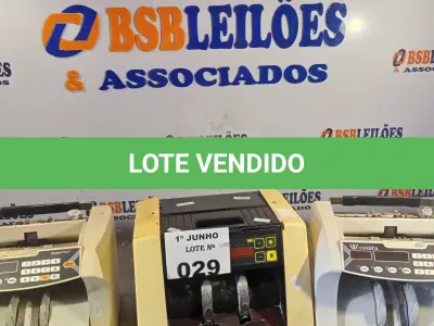 LOTE 029 - 03 CONTADORAS DE CÉDULAS MARCAS E MODELOS DIVERSOS. (NO ESTADO, LEILÃO NÃO TEM GARANTIA E NEM DEVOLUÇÃO, SUJEITO A POSSÍVEIS AVARIAS VISÍVEIS/OCULTAS E/OU AUSÊNCIA DE COMPONENTES).
