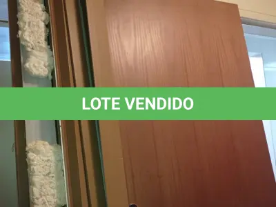 LOTE 156 - 02 PORTAS EM MADEIRA COM PORTAIS (NO ESTADO, NÃO SABEMOS SE FUNCIONA. LEILÃO NÃO TEM GARANTIA E NEM DEVOLUÇÃO).