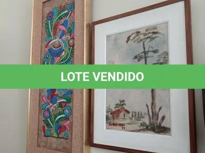 LOTE 174 - 02 QUADROS DECORATIVOS (NO ESTADO, NÃO SABEMOS SE FUNCIONA. LEILÃO NÃO TEM GARANTIA E NEM DEVOLUÇÃO).