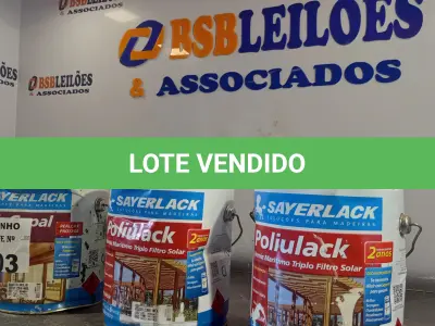LOTE 003 - 03 GALÕES DE VERNIZ SAYERLACK 3,6L SENDO 02 MARÍTIMOS. (NO ESTADO, LEILÃO NÃO TEM GARANTIA E NEM DEVOLUÇÃO, SUJEITO A POSSÍVEIS AVARIAS VISÍVEIS/OCULTAS E/OU AUSÊNCIA DE COMPONENTES).