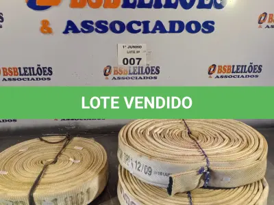 LOTE 007 - 03 ROLOS DE MANGUEIRA DE INCÊNDIO SEM AS PONTEIRAS. (NO ESTADO, LEILÃO NÃO TEM GARANTIA E NEM DEVOLUÇÃO, SUJEITO A POSSÍVEIS AVARIAS VISÍVEIS/OCULTAS E/OU AUSÊNCIA DE COMPONENTES).