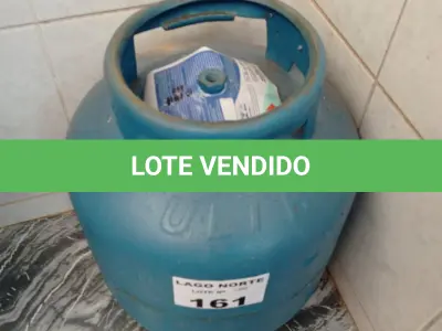 LOTE 161 - 01 BOTIJÃO DE GÁS 13KG VAZIO (NO ESTADO, NÃO SABEMOS SE FUNCIONA. LEILÃO NÃO TEM GARANTIA E NEM DEVOLUÇÃO).