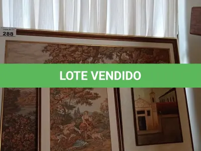 LOTE 288 - 03 QUADROS DECORATIVOS (NO ESTADO, NÃO SABEMOS SE FUNCIONA. LEILÃO NÃO TEM GARANTIA E NEM DEVOLUÇÃO).