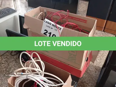 LOTE 210 - 01 LOTE COM CABOS E FIOS ELÉTRICOS (NO ESTADO, NÃO SABEMOS SE FUNCIONA. LEILÃO NÃO TEM GARANTIA E NEM DEVOLUÇÃO).