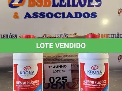 LOTE 025 - 06 TUBOS DE ADESIVO PLÁSTICO PARA TUBOS E CONEXÕES DE PVC RÍGIDO, LINHA ÁGUA FRIA 850G. (NO ESTADO, LEILÃO NÃO TEM GARANTIA E NEM DEVOLUÇÃO, SUJEITO A POSSÍVEIS AVARIAS VISÍVEIS/OCULTAS E/OU AUSÊNCIA DE COMPONENTES).