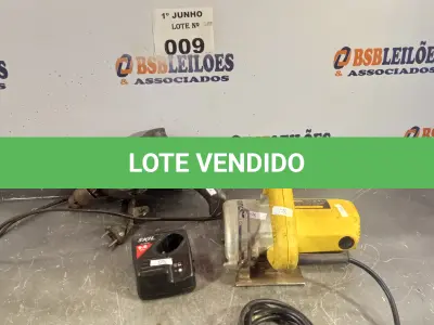 LOTE 009 - 01 SERRA CIRCULAR E 01 FURADEIRA MARCAS E MODELOS DIVERSOS PARA RETIRADA DE PEÇAS. (NO ESTADO, LEILÃO NÃO TEM GARANTIA E NEM DEVOLUÇÃO, SUJEITO A POSSÍVEIS AVARIAS VISÍVEIS/OCULTAS E/OU AUSÊNCIA DE COMPONENTES).