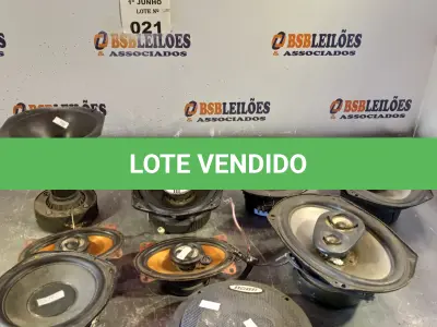 LOTE 021 - 08 ALTO-FALANTES E 01 CORNETA MARCAS E MODELOS DIVERSOS. (NO ESTADO, LEILÃO NÃO TEM GARANTIA E NEM DEVOLUÇÃO, SUJEITO A POSSÍVEIS AVARIAS VISÍVEIS/OCULTAS E/OU AUSÊNCIA DE COMPONENTES).