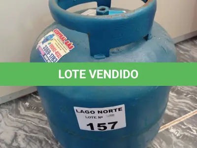 LOTE 157 - 01 BOTIJÃO DE GÁS 13 KG VAZIO (NO ESTADO, NÃO SABEMOS SE FUNCIONA. LEILÃO NÃO TEM GARANTIA E NEM DEVOLUÇÃO).
