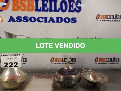 LOTE 222 - 01 LOTE COM TRAVESSAS E 01 JARRO PARA DECORAÇÃO (NO ESTADO, NÃO SABEMOS SE FUNCIONA. LEILÃO NÃO TEM GARANTIA E NEM DEVOLUÇÃO).