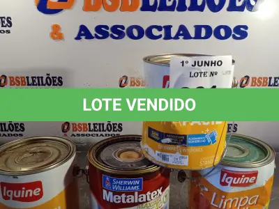 LOTE 061 - 03 GALÕES DE TINTA BASE IQUINE 3,6L E 01 GALÃO DE ESMALTE A BASE D’AGUA METALATEX 3,6L. (NO ESTADO, LEILÃO NÃO TEM GARANTIA E NEM DEVOLUÇÃO, SUJEITO A POSSÍVEIS AVARIAS VISÍVEIS/OCULTAS E/OU AUSÊNCIA DE COMPONENTES).