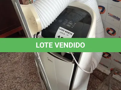 LOTE 185 - 01 AR-CONDICIONADO PORTÁTIL MIDEA 10500 BTUS (NO ESTADO, NÃO SABEMOS SE FUNCIONA. LEILÃO NÃO TEM GARANTIA E NEM DEVOLUÇÃO).