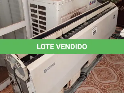 LOTE 239 - 01 AR-CONDICIONADO GREE 36000 BTUS (NO ESTADO, NÃO SABEMOS SE FUNCIONA. LEILÃO NÃO TEM GARANTIA E NEM DEVOLUÇÃO).