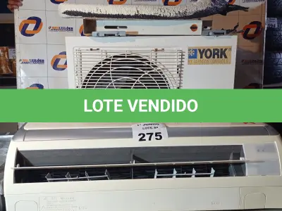 LOTE 275 - 01 EVAPORADORA MARCA HITACHI 12.000BTU E 01 CONDENSADORA MARCA YORK 9.000 BTU. (NO ESTADO, LEILÃO NÃO TEM GARANTIA E NEM DEVOLUÇÃO, SUJEITO A POSSÍVEIS AVARIAS VISÍVEIS/OCULTAS E/OU AUSÊNCIA DE COMPONENTES).