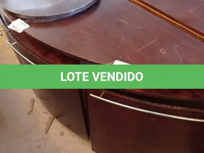 LOTE 398 - 01 RACK MEIA LUA EM MADEIRA. (NO ESTADO, LEILÃO NÃO TEM GARANTIA E NEM DEVOLUÇÃO, SUJEITO A POSSÍVEIS AVARIAS VISÍVEIS/OCULTAS E/OU AUSÊNCIA DE COMPONENTES).