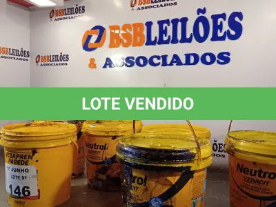 LOTE 146 - 04 BALDES DE NELTROL, 01 BALDE DE VEDAJA E 01 BALDE DE VEDAPREN PAREDE TODOS 3,6L. (NO ESTADO, LEILÃO NÃO TEM GARANTIA E NEM DEVOLUÇÃO, SUJEITO A POSSÍVEIS AVARIAS VISÍVEIS/OCULTAS E/OU AUSÊNCIA DE COMPONENTES).