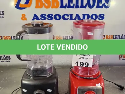 LOTE 199 - 02 LIQUIDIFICADORES MARCAS E MODELOS DIVERSOS. (NO ESTADO, LEILÃO NÃO TEM GARANTIA E NEM DEVOLUÇÃO, SUJEITO A POSSÍVEIS AVARIAS VISÍVEIS/OCULTAS E/OU AUSÊNCIA DE COMPONENTES).