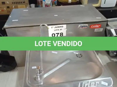 LOTE 078 - 01 BEBEDOURO DE PAREDE MARCA LÍDER 220V. (NO ESTADO, LEILÃO NÃO TEM GARANTIA E NEM DEVOLUÇÃO, SUJEITO A POSSÍVEIS AVARIAS VISÍVEIS/OCULTAS E/OU AUSÊNCIA DE COMPONENTES).