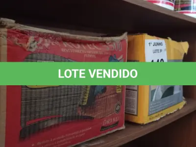 LOTE 140 - 02 CAIXAS DE ARGAMASSAS POLIMÉRICA SENDO: 01 SIKA TOP FLEX E 01 DRYKOTEC 5500. (NO ESTADO, LEILÃO NÃO TEM GARANTIA E NEM DEVOLUÇÃO, SUJEITO A POSSÍVEIS AVARIAS VISÍVEIS/OCULTAS E/OU AUSÊNCIA DE COMPONENTES).
