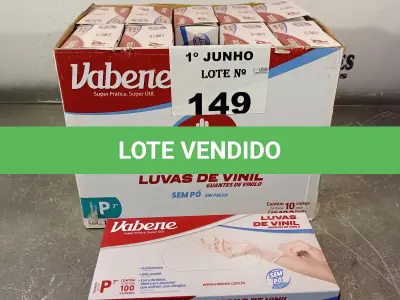 LOTE 149 - 01 CAIXA DE LUVAS VINIFLEX TAMANHO P 7” CONTENDO 10 CAIXAS COM 100 UNIDADES. (NO ESTADO, LEILÃO NÃO TEM GARANTIA E NEM DEVOLUÇÃO, SUJEITO A POSSÍVEIS AVARIAS VISÍVEIS/OCULTAS E/OU AUSÊNCIA DE COMPONENTES).