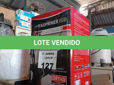 LOTE 127 - 02 LATAS DE DRYKOPRIMER ECO, PINTURA DE IMPRIMAÇÃO A BASE DE SOLVENTE ECOLÓGICO E 01 LATA DE TINTA SUVINIL COM AVARIAS. (NO ESTADO, LEILÃO NÃO TEM GARANTIA E NEM DEVOLUÇÃO, SUJEITO A POSSÍVEIS AVARIAS VISÍVEIS/OCULTAS E/OU AUSÊNCIA DE COMPONENTES).
