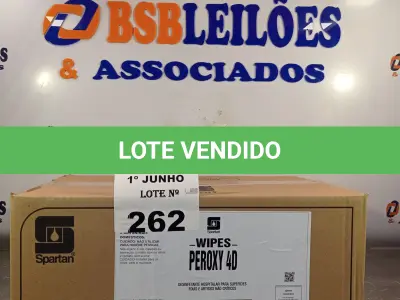 LOTE 262 - 06 BALDES DE WIPES PEROXY 40, PANOS UMEDECIDOS DESINFETANTE HOSPITALAR PARA SUPERFÍCIES FIXAS E ARTIGOS NÃO CRÍTICOS. (NO ESTADO, LEILÃO NÃO TEM GARANTIA E NEM DEVOLUÇÃO, SUJEITO A POSSÍVEIS AVARIAS VISÍVEIS/OCULTAS E/OU AUSÊNCIA DE COMPONENTES).