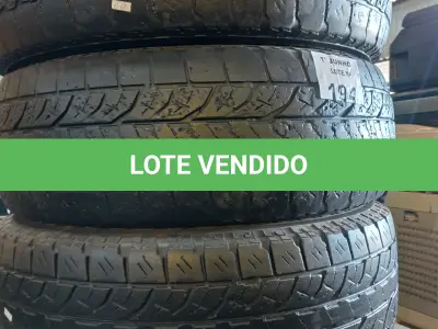 LOTE 194 - 04 PNEUS USADOS PARA CAMIONETE NAS MEDIDAS: 285/70/17. (NO ESTADO, LEILÃO NÃO TEM GARANTIA E NEM DEVOLUÇÃO, SUJEITO A POSSÍVEIS AVARIAS VISÍVEIS/OCULTAS E/OU AUSÊNCIA DE COMPONENTES).